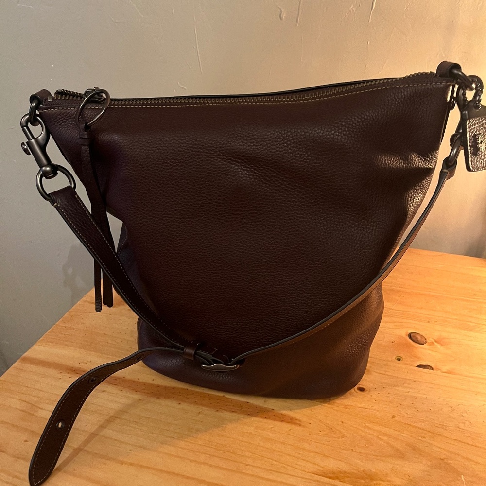 Coach 1941 Duffle Bag in Oxblood Pebble Leather